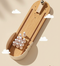 Wooden Bowling Game - Beige Background